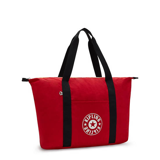 Kipling Art Medium Lite Tote Bags Red Rouge | CA 1453QM